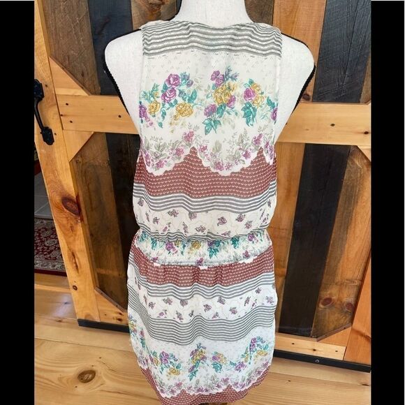 FREE PEOPLE sleeveless lined chiffon overlay dress - Picture 4 of 8